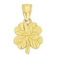 thumbnail image 1 of Golden Fire Solid 10k Gold Four Leaf Clover Pendant Necklace - Irish Jewelry Gifts for Women, 1 of 7