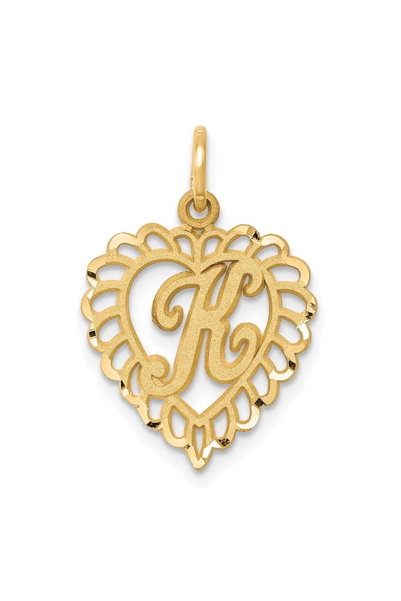 10k Gold Initial K Charm