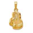 thumbnail image 1 of 10k Gold Large Boxing Glove Charm 25x11.5mm Wide Pendant Necklace for Women - 1.7 Grams, 1 of 2