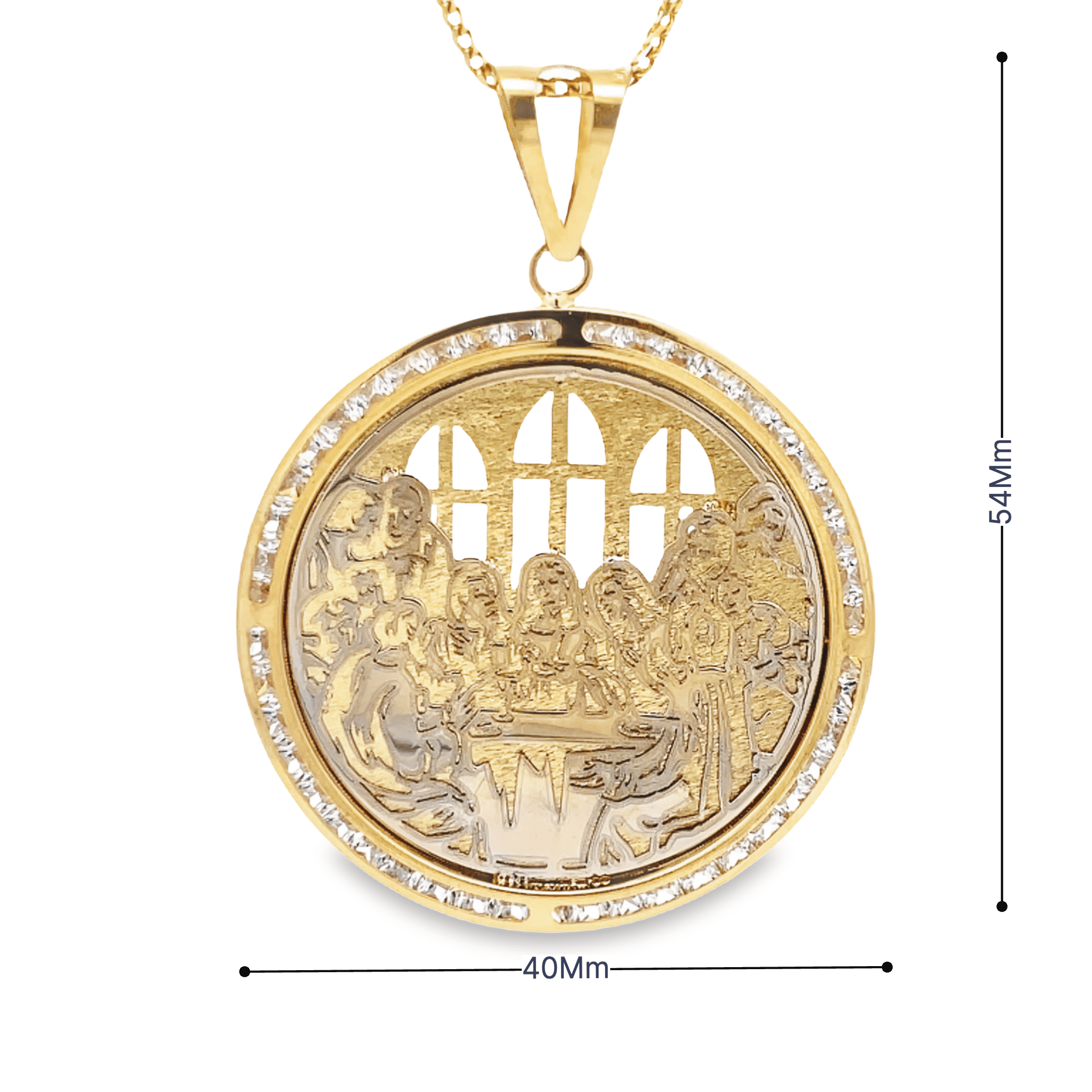 10k Gold Last Supper Medallion