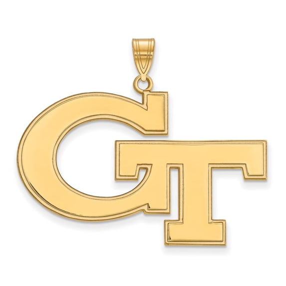 10k Gold LogoArt Georgia Institute of Technology G-T Extra Large Pendant Q1Y005GT
