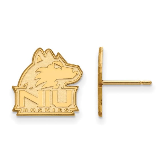 10k Gold LogoArt Northern Illinois University N-I-U Huskies Small Post Earrings Q1Y008NIU