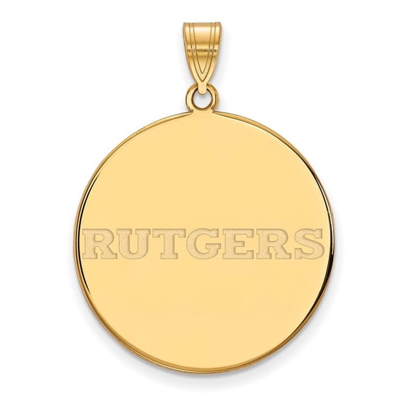 10k Gold LogoArt Rutgers University Extra Large Disc Pendant Q1Y025RUT
