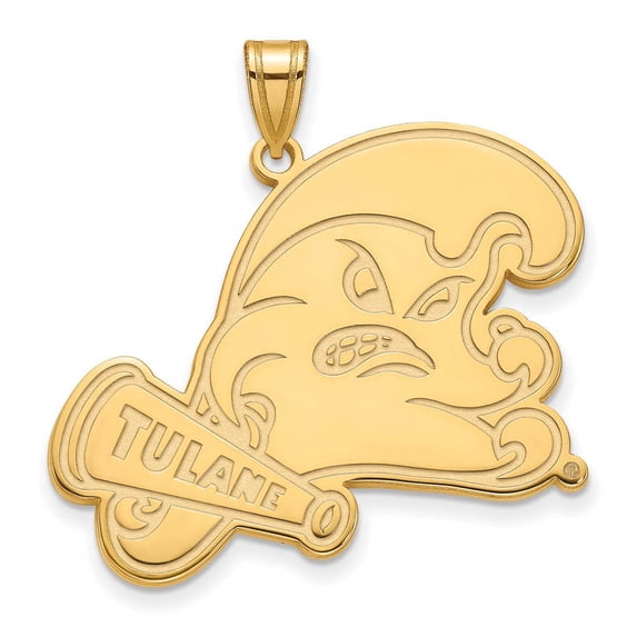 10k Gold LogoArt Tulane University Extra Large Pendant Q1Y003TUL