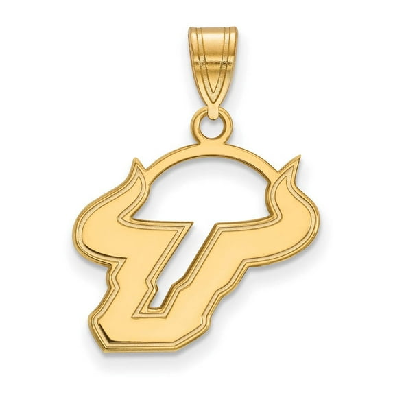 10k Gold LogoArt University of South Florida Bull Medium Pendant Q1Y003USFL
