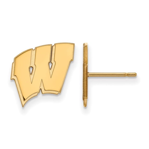 10k Gold LogoArt University of Wisconsin Letter W Small Post Earrings Q1Y009UWI