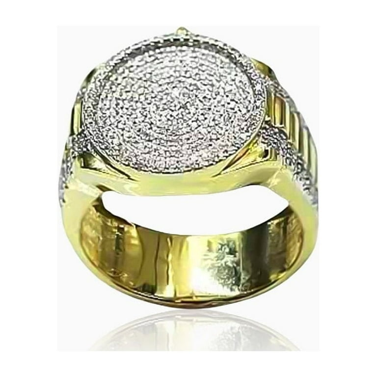 10k Gold Men s Diamond RX Watch Ring