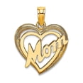 thumbnail image 1 of 10k Gold Mom Inside Double Love Heart Pendant Necklace 20x14mm Wide Pendant for Women - .8 Grams, 1 of 2