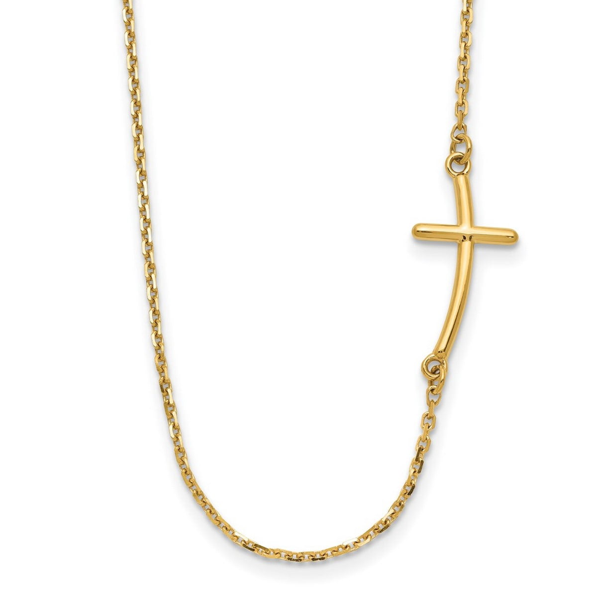 10k Yellow Gold Solid Ankh Cross Pendant - Egyptian Faith Symbol, 1/2" X 1", .9 Grams, Hypoallergenic