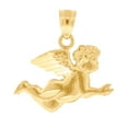 thumbnail image 1 of 10k Gold Unisex Angel Height 20.6mm X Width 20.5mm Religious Charm Pendant Necklace Pendant for Women, 1 of 2