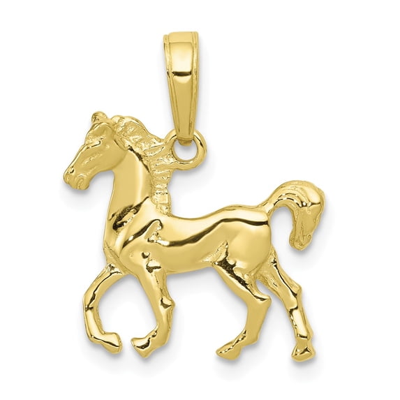 10k Standing Horse Pendant