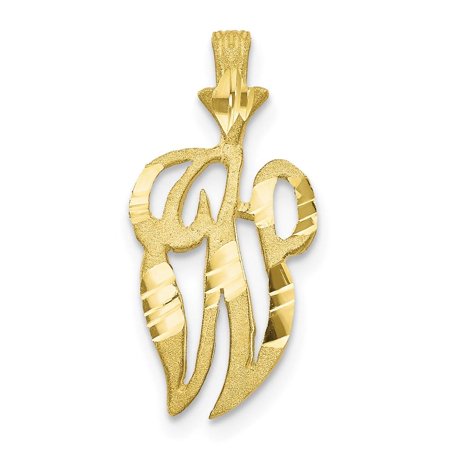 10k Initial W Pendant