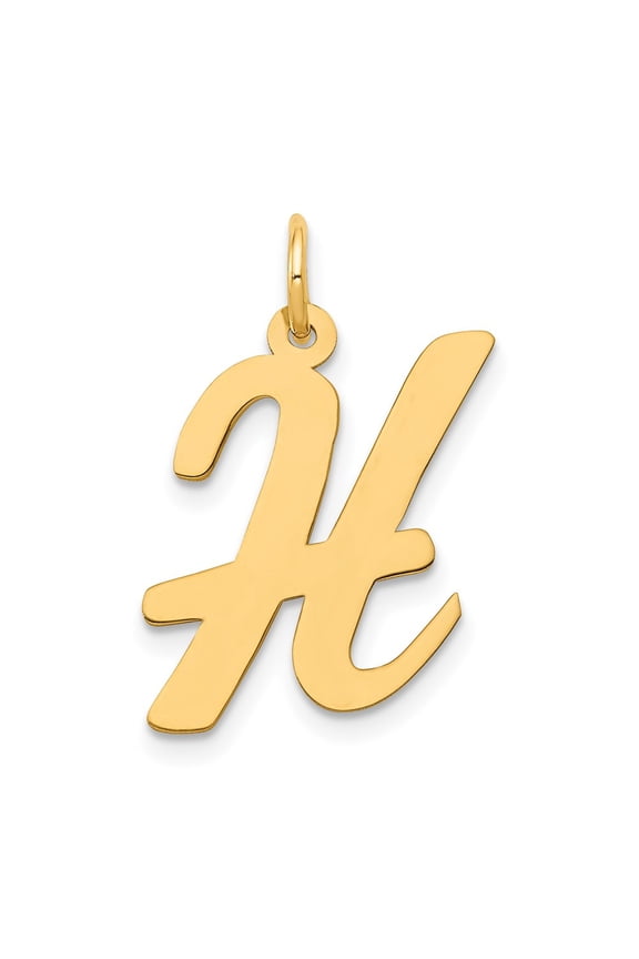 10k Large Script Letter H Initial Charm