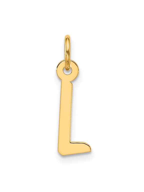 10k Large Slanted Block Initial L Charm