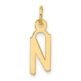 thumbnail image 1 of 10k Large Slanted Block Initial N Charm, 1 of 4