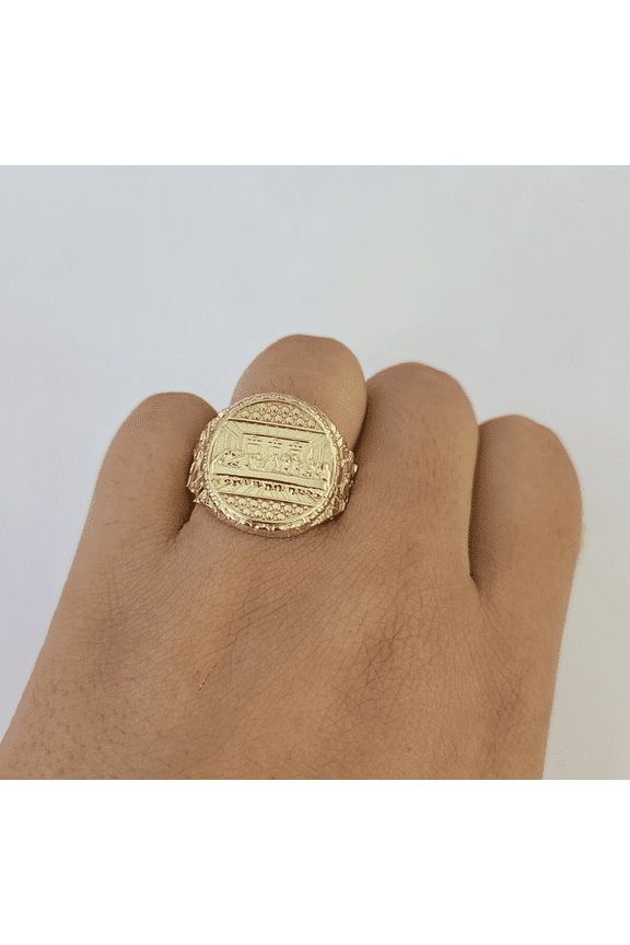 10k Last Supper Ring Casual Band Yellow Gold Genuine Brand New Religious All Sizes (Ring Sizes (in):9;)