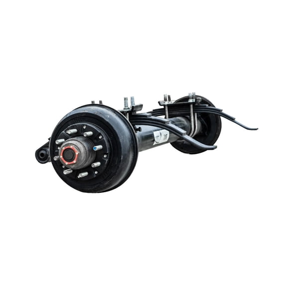 10k Lippert Trailer Axle - 10000 lb Electric Brake 8 Lug (With Springs and Ubolts), 74" Hubface 46" Spring Center / 8x6.5 Bolt Pattern / 8x6.5 Bolt Pattern