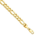 thumbnail image 1 of 10k Solid Yellow Gold Lobster Claw Closure 8.75mm Concave Figaro Chain Bracelet 9 Inch Link Bracelet for Women and Men, 1 of 2