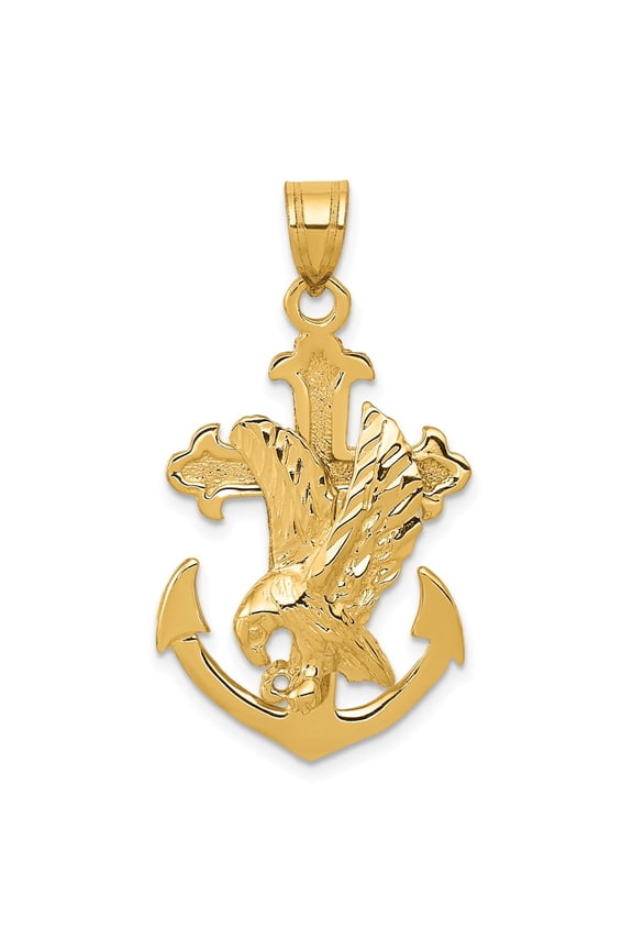 10k Mariners Cross w/Eagle Pendant