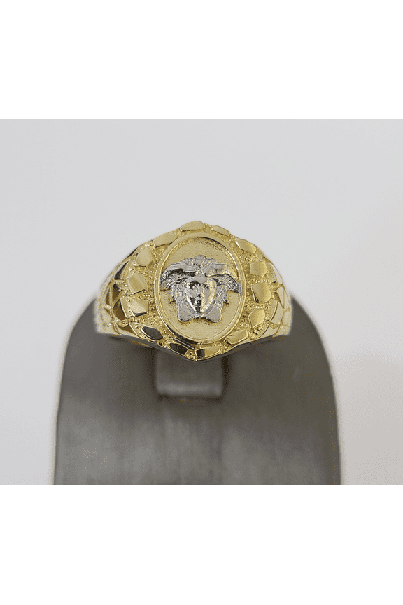 10k Medusa Head Ring Yellow Gold Men Real Genuine All Sizes (Ring Size:6;)