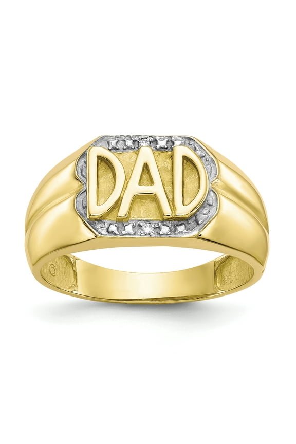 10k Men's Diamond DAD Ring