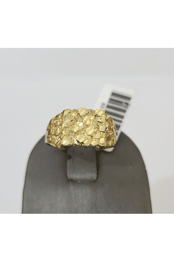 10k Nugget Ring Yellow Gold Women Men Real Genuine All Sizes (Ring Size:6;)