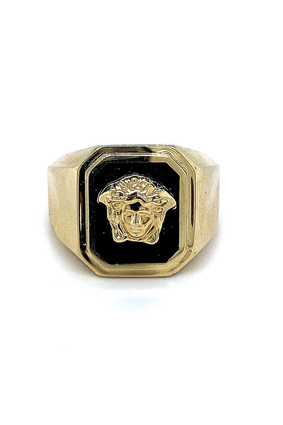 10k Onyx Medusa Ring