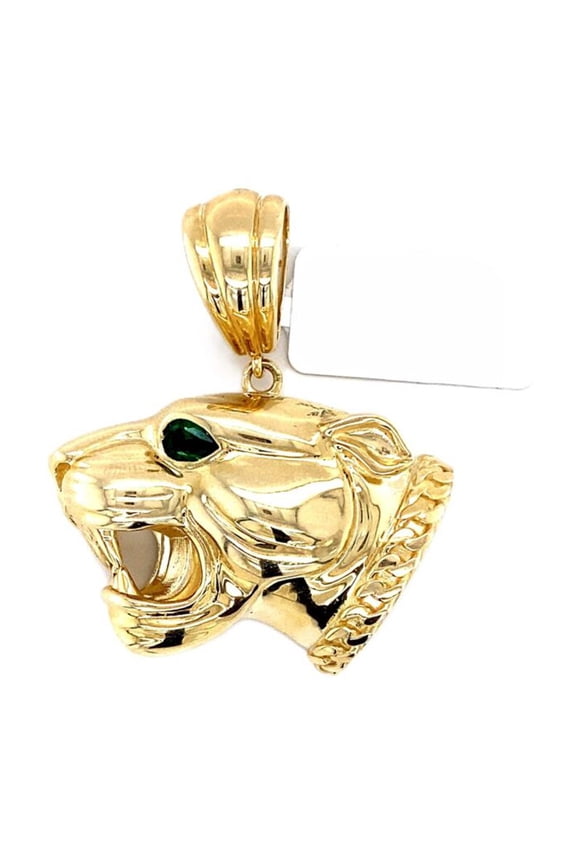 10k Panther Pendant w/ CZ