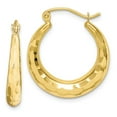 thumbnail image 1 of 10k Polished & D/C Hoop Earrings, 1 of 2