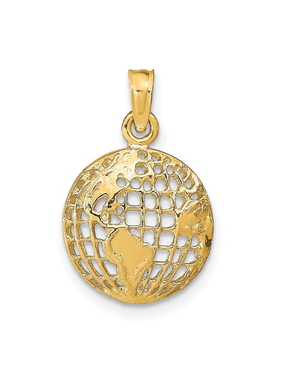 10k Polished Globe Pendant