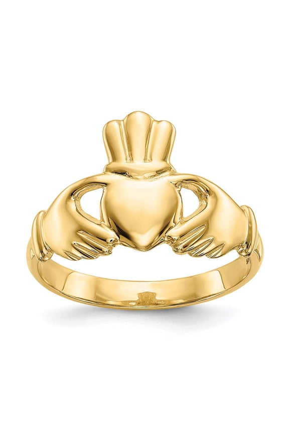 10k Polished Ichthus Fish Ring