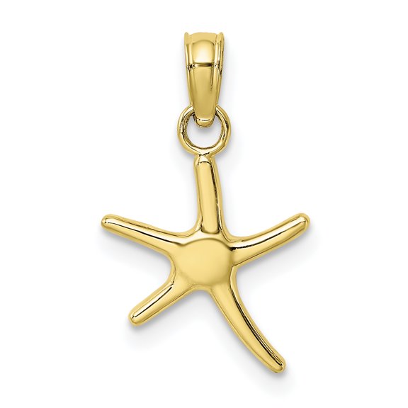 10k Polished Mini Dancing Starfish Charm 10K7660