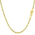 thumbnail image 1 of 10k REAL Yellow or White Gold 2.00mm Shiny Hollow Rope Chain Necklace for Pendants and Charms with Lobster-Claw Clasp (16", 18" 20" 22" or 24 inch), 1 of 3