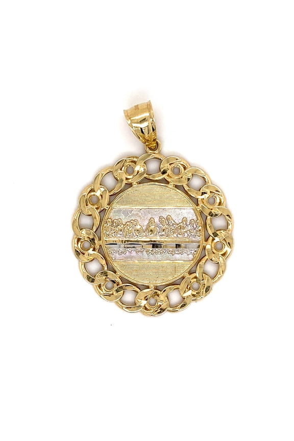10k ROUND pendant of the last supper