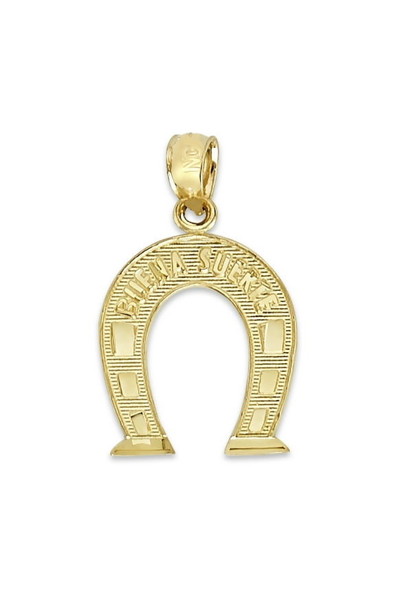 10k Real Solid Gold Horseshoe Pendant for Necklace, Good Luck Horseshoe Charm Jewelry Gifts for Her