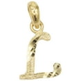 thumbnail image 1 of 10k Real Solid Gold Initial Charm, Dainty Personalized in Different Letters Jewelry for Charm Bracelet, 1 of 6