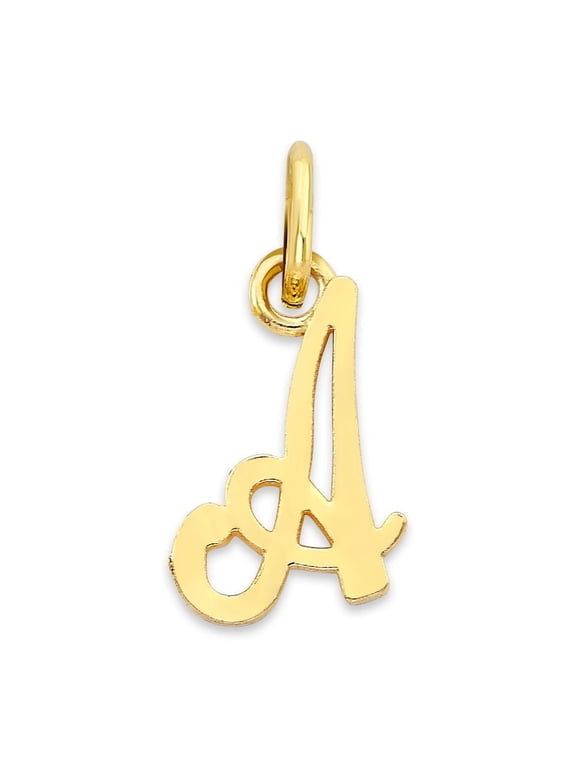 Solid 10k Gold Initial Charm - Personalized Jewelry for Women