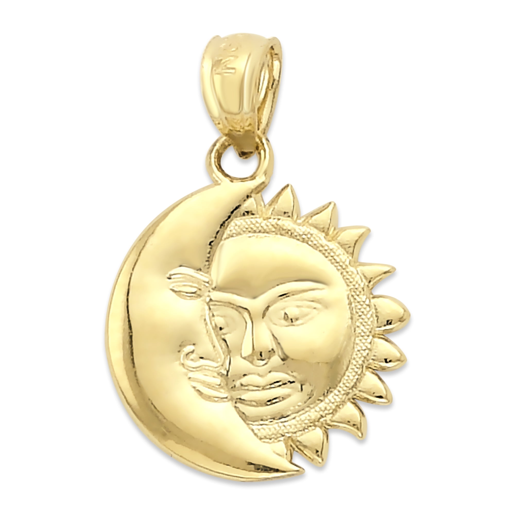 10k Gold Sun Moon Pendant Necklace Celestial Philippines Ubuy