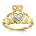 thumbnail image 1 of 10k & Rhodium Claddagh Ring, 1 of 1
