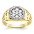 thumbnail image 1 of 10k & Rhodium Men's CZ Cluster Ring, 1 of 2