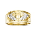 thumbnail image 1 of 10k & Rhodium Men's Claddagh Ring, 1 of 2