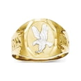 thumbnail image 1 of 10k & Rhodium Men's Eagle Ring, 1 of 2