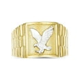 thumbnail image 1 of 10k & Rhodium Men's Eagle Ring, 1 of 2
