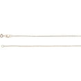 thumbnail image 1 of 10k Rose Gold 1mm Sparkle-Cut Cable 18 Inch Chain Chain Necklace for Women and Men - 1.0 Grams, 1 of 2
