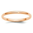 thumbnail image 1 of 10k Rose Gold 2mm Half Round Band Ring Size 5 Ring for Women and Men - 1.3 Grams, 1 of 2