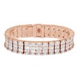 thumbnail image 1 of 10k Rose Gold Baguette 19CT Diamond Bracelet 8", 1 of 7