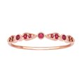 thumbnail image 1 of 10k Rose Gold Genuine Round Ruby Stackable Band, 1 of 5