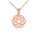 thumbnail image 1 of 10k Rose Gold Irish Celtic Trinity Knot Pendant / Necklace (22 Inches), 1 of 2