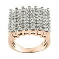 thumbnail image 1 of 10k Rose Gold Round Cut Natural White Diamond Mens Cluster Engagement Wedding Band Ring Father's Day Jewelry (Diamond Color: H-I, Clarity: I2, 2.60cttw) Ring Size-10, 1 of 4