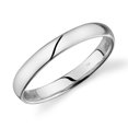 thumbnail image 1 of 10k Rose Yellow or White Gold Plain Comfort Fit 3mm Wedding Band, 1 of 3